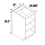 Muratti Textured - Open Cubby- Bases - 34.5 Inch Height x 21 Inch Width x 24.69 Inch Depth - M01-CBB21