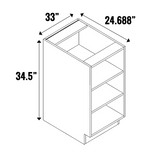 Muratti Textured - Open Cubby- Bases - 34.5 Inch Height x 33 Inch Width x 24.69 Inch Depth - M01-CBB33