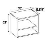 Muratti Textured - Open Cubby - 24” High Wall - 24 Inch Height x 30 Inch Width x 12.88 Inch Depth - M01-CBW3024