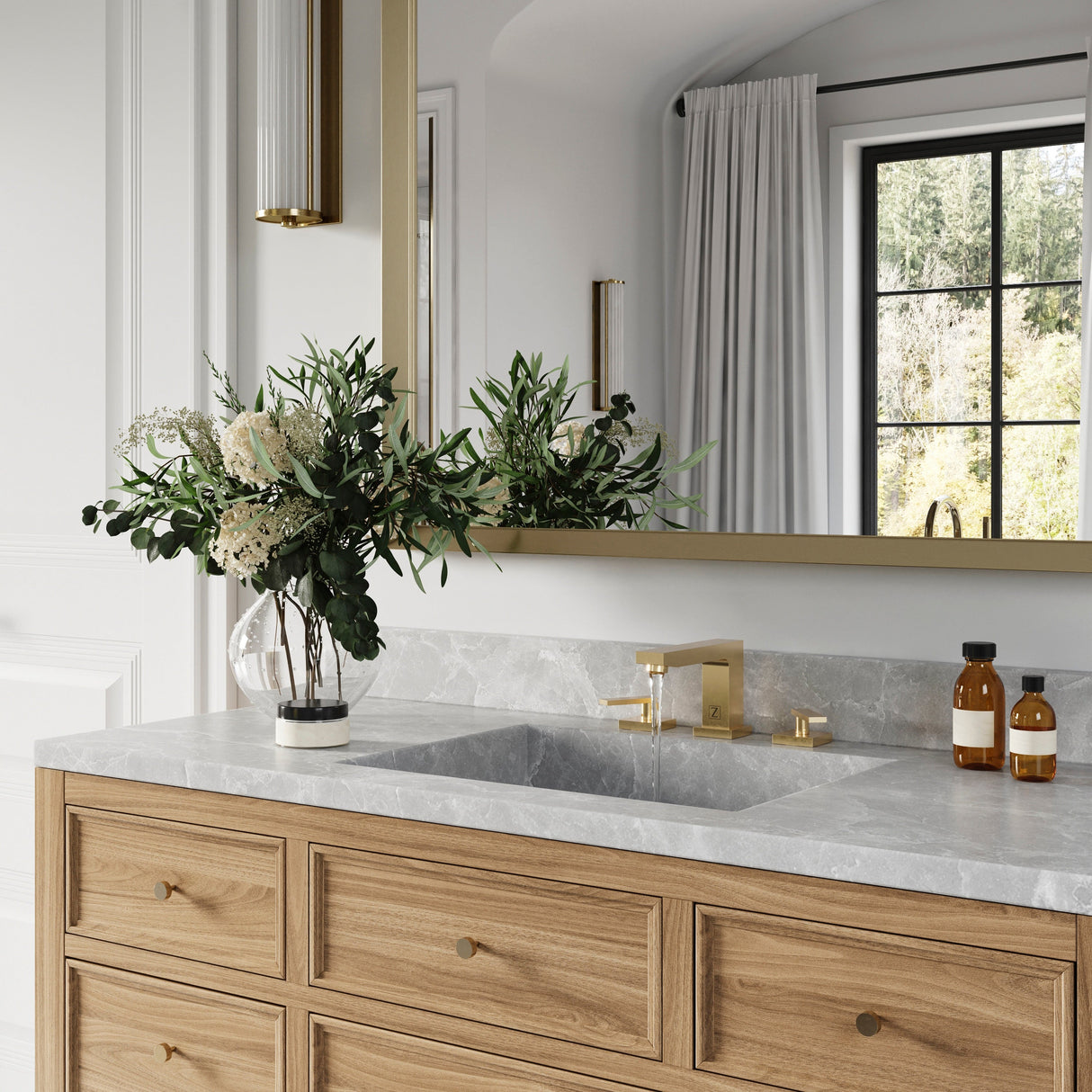 ZLINE Autograph Edition Crystal Bay Bath Faucet in Champagne Bronze (CBY-BF-CB)