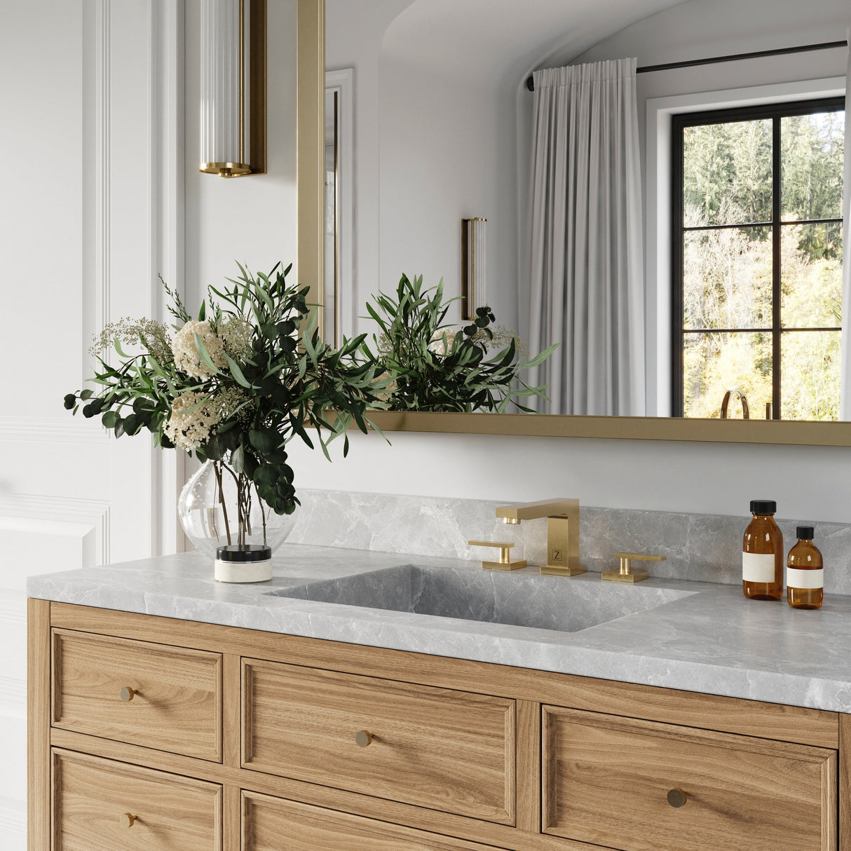 ZLINE Autograph Edition Crystal Bay Bath Faucet in Champagne Bronze (CBY-BF-CB)