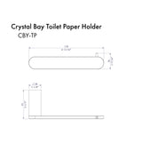ZLINE Crystal Bay Toilet Paper Holder in Brushed Nickel (CBY-TP-BN)