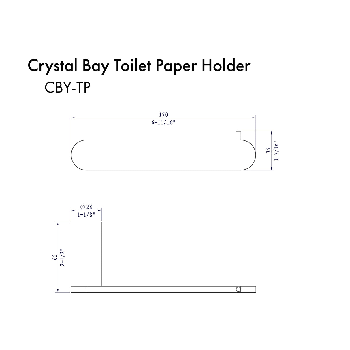 ZLINE Crystal Bay Toilet Paper Holder in Chrome (CBY-TP-CH)