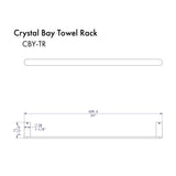 ZLINE Crystal Bay Towel Rail in Brushed Nickel (CBY-TR-BN)
