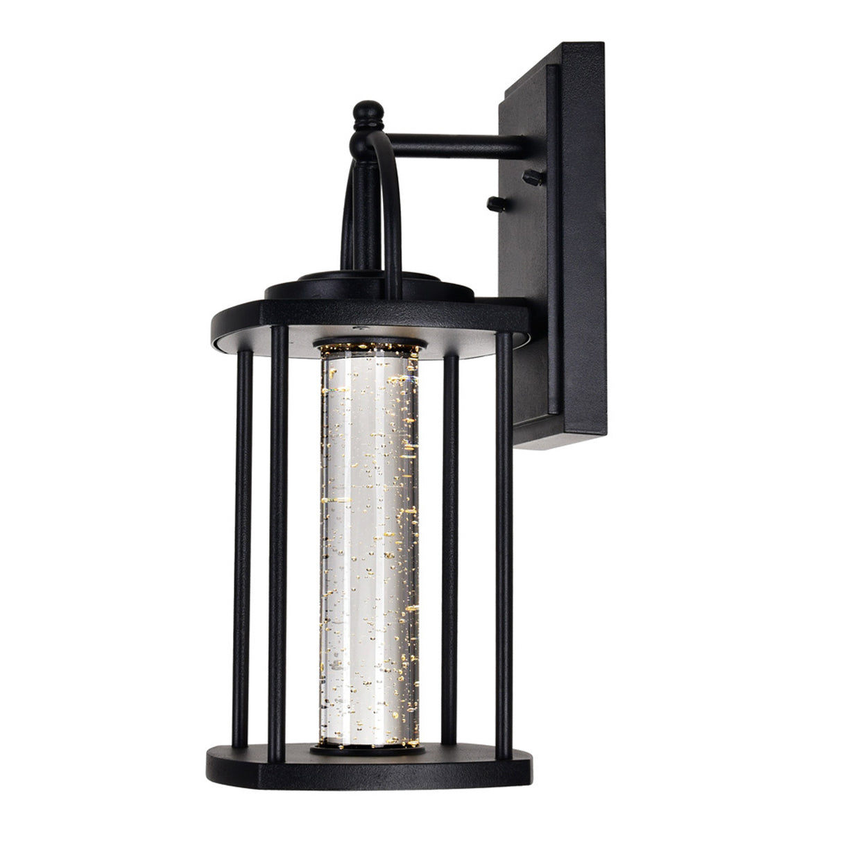 Greenwood LED Black Outdoor Wall Lantern 14 Inch