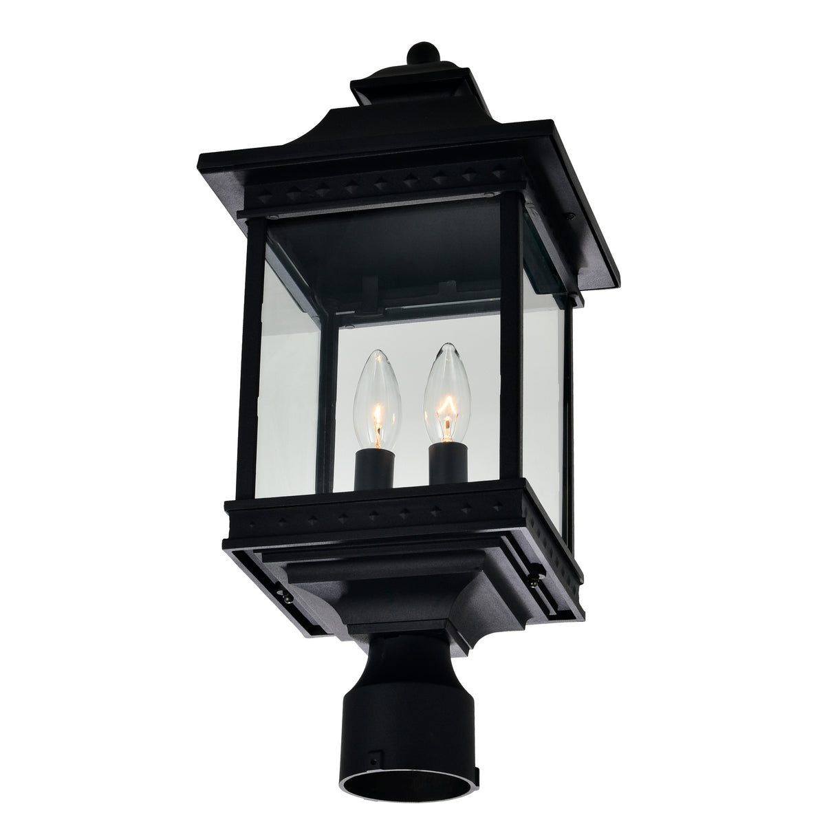 Cleveland 2 Light Black Outdoor Lantern Head