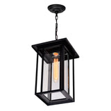 Crawford 1 Light Black Outdoor Pendant