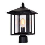 Crawford 1 Light Black Outdoor Lantern Head