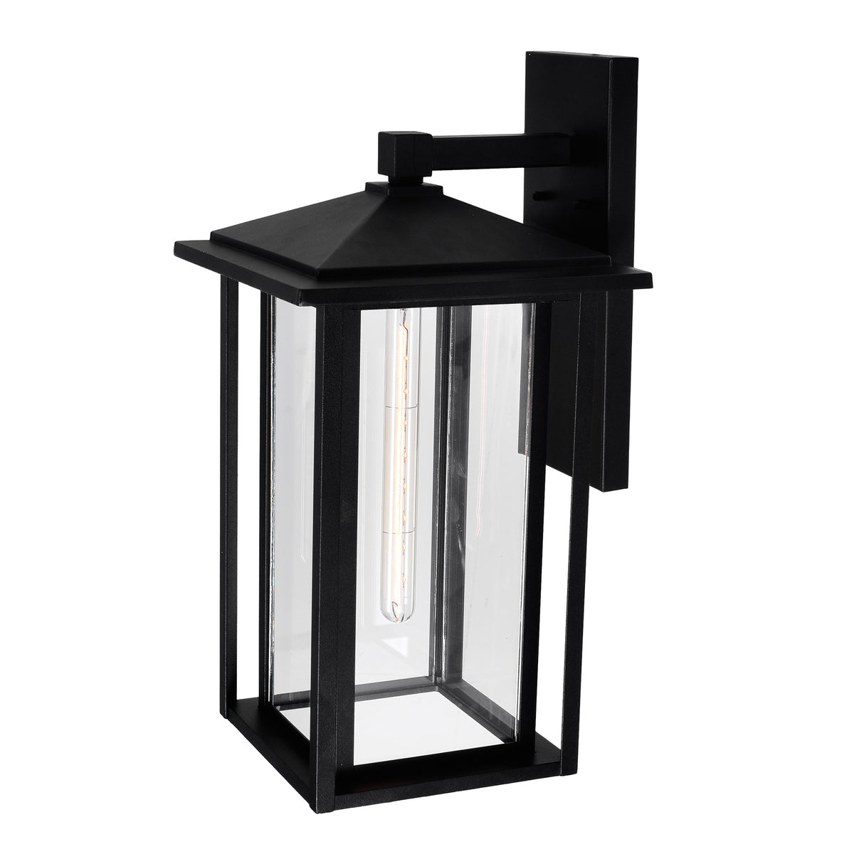 Crawford 1 Light 11in Black Outdoor Wall Light