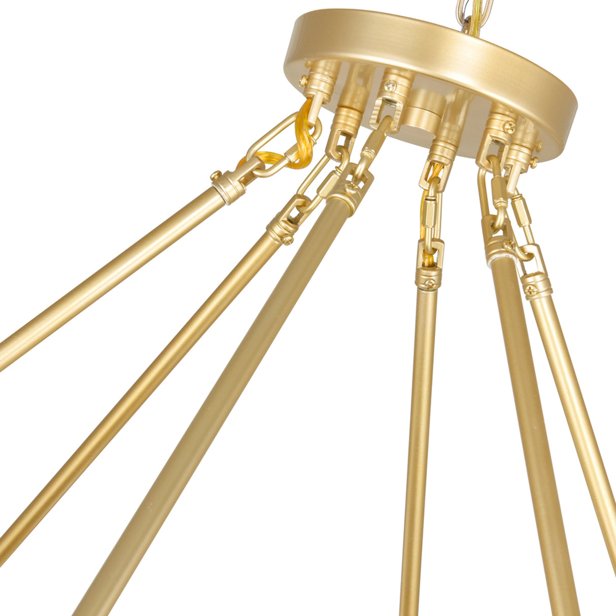 Arya 45 Light Satin Gold Chandelier