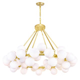 Arya 45 Light Satin Gold Chandelier