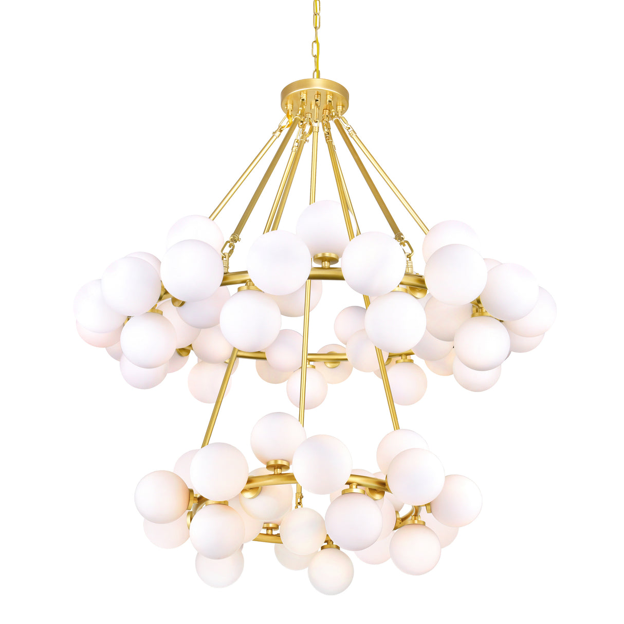 Arya 70 Light Satin Gold Chandelier