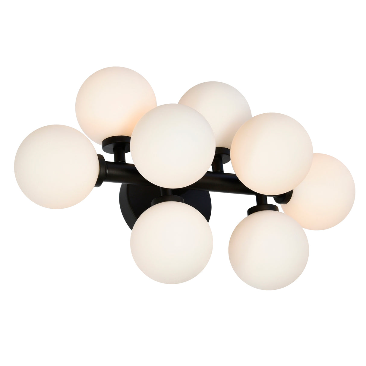 Arya 8 Light Black Vanity Light
