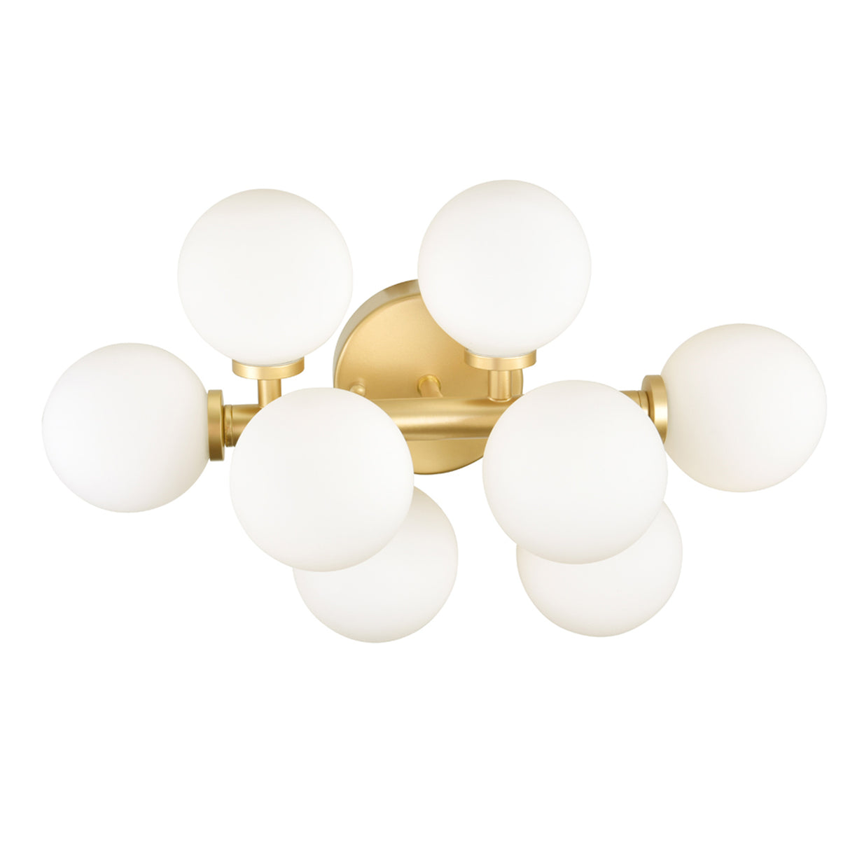 Arya 8 Light Satin Gold Vanity Light
