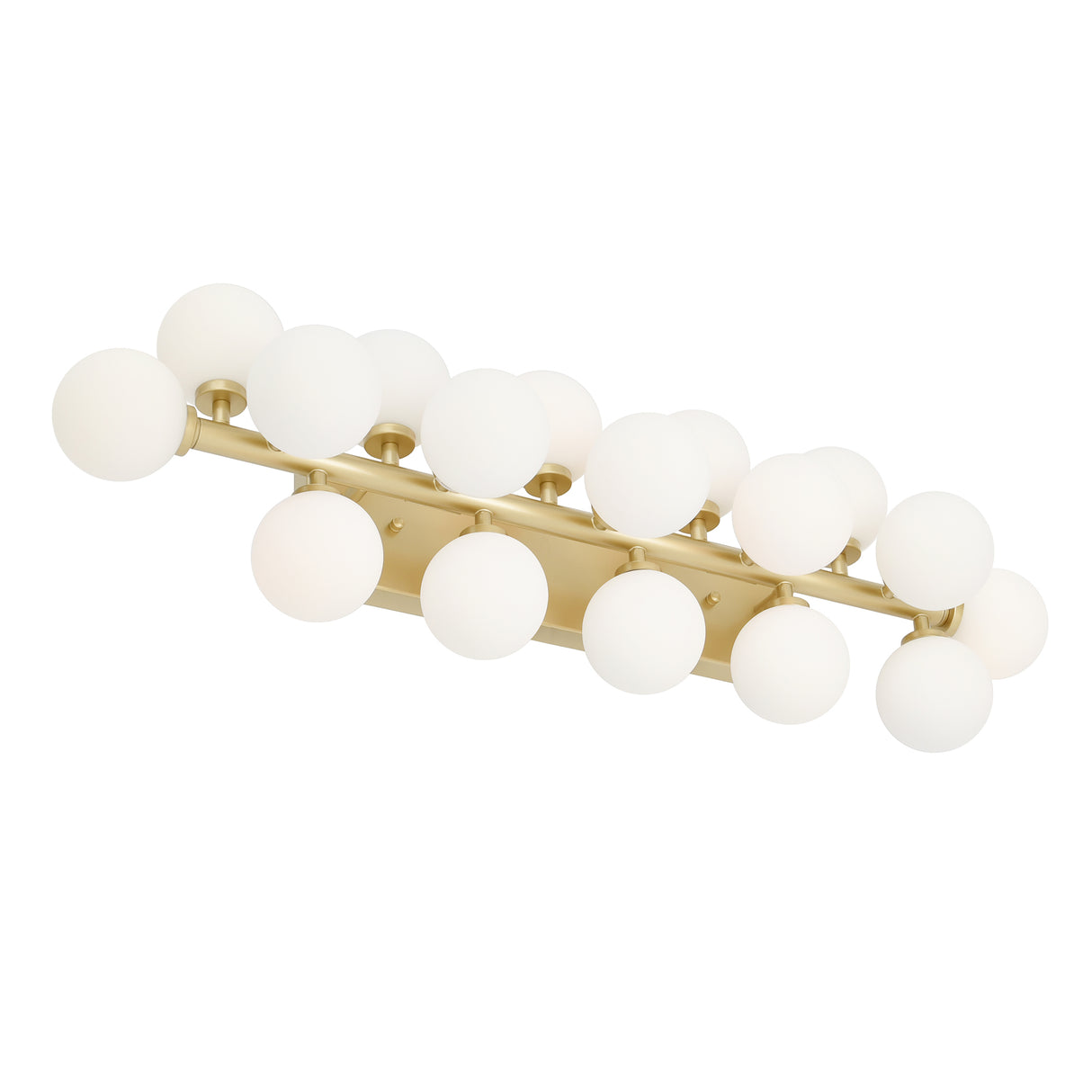 Arya 17 Light Satin Gold Vanity Light