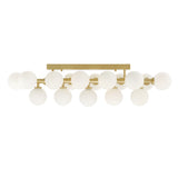 Arya 17 Light Satin Gold Vanity Light