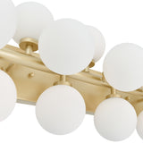 Arya 17 Light Satin Gold Vanity Light