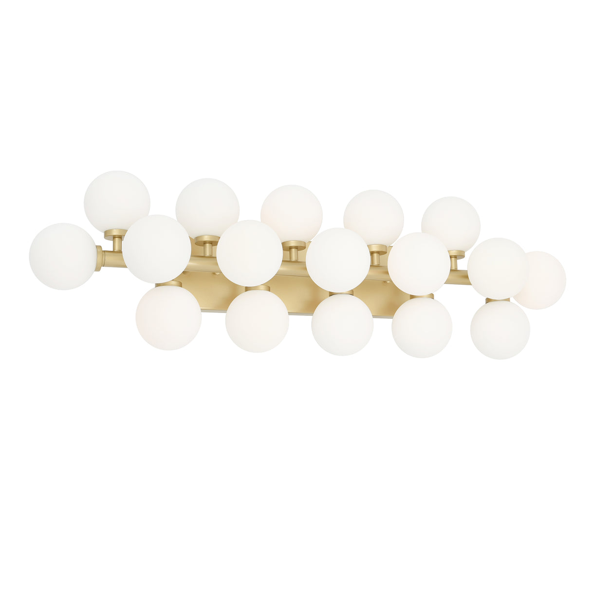 Arya 17 Light Satin Gold Vanity Light