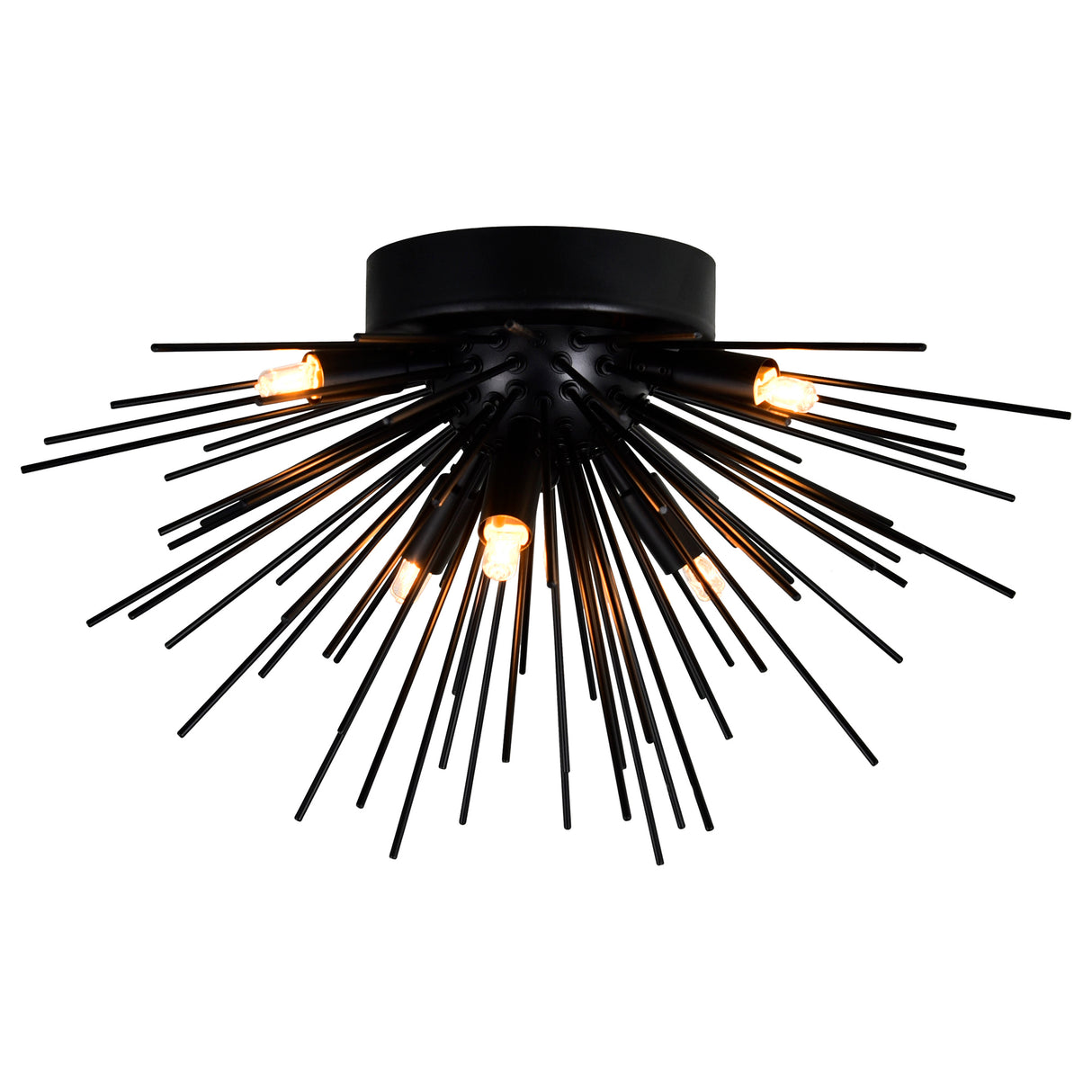Savannah 6 Light 20in Black Flush Mount