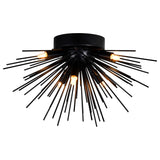 Savannah 6 Light 20in Black Flush Mount