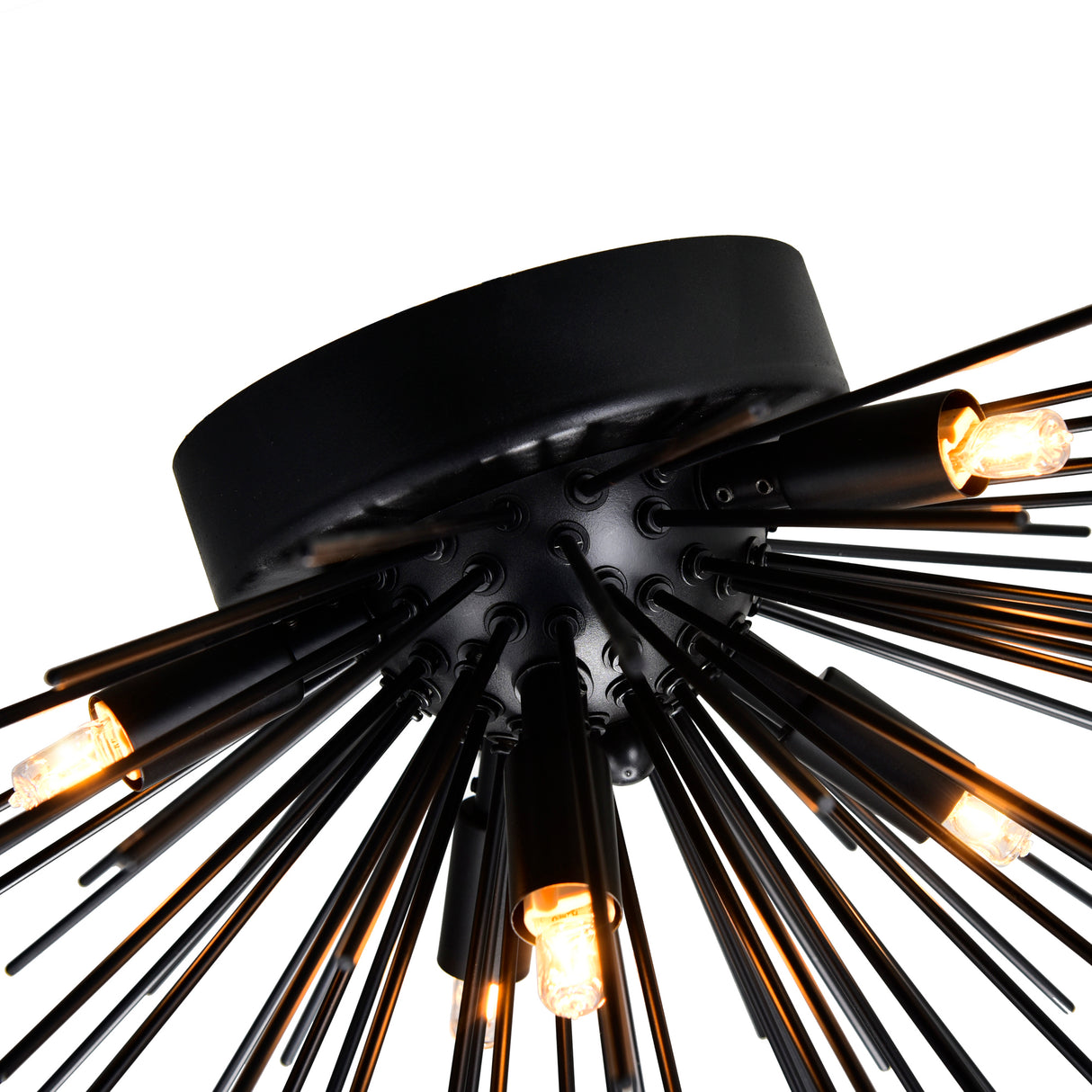 Savannah 6 Light 20in Black Flush Mount