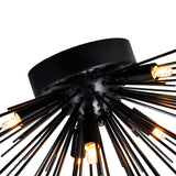 Savannah 6 Light 20in Black Flush Mount
