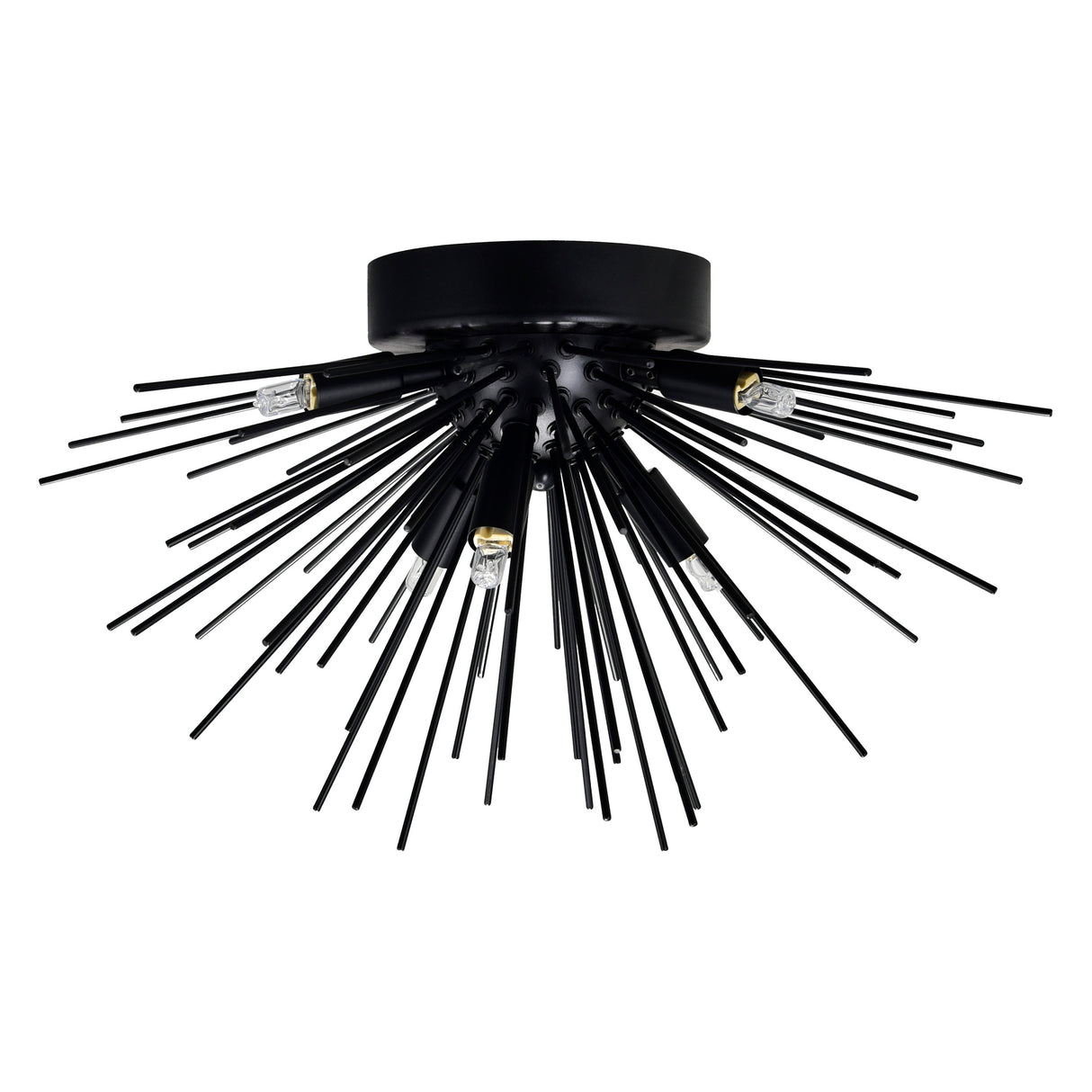Savannah 6 Light 20in Black Flush Mount
