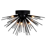 Savannah 6 Light 20in Black Flush Mount