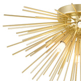 Savannah 6 Light 20in Gold Leaf Flush Mount