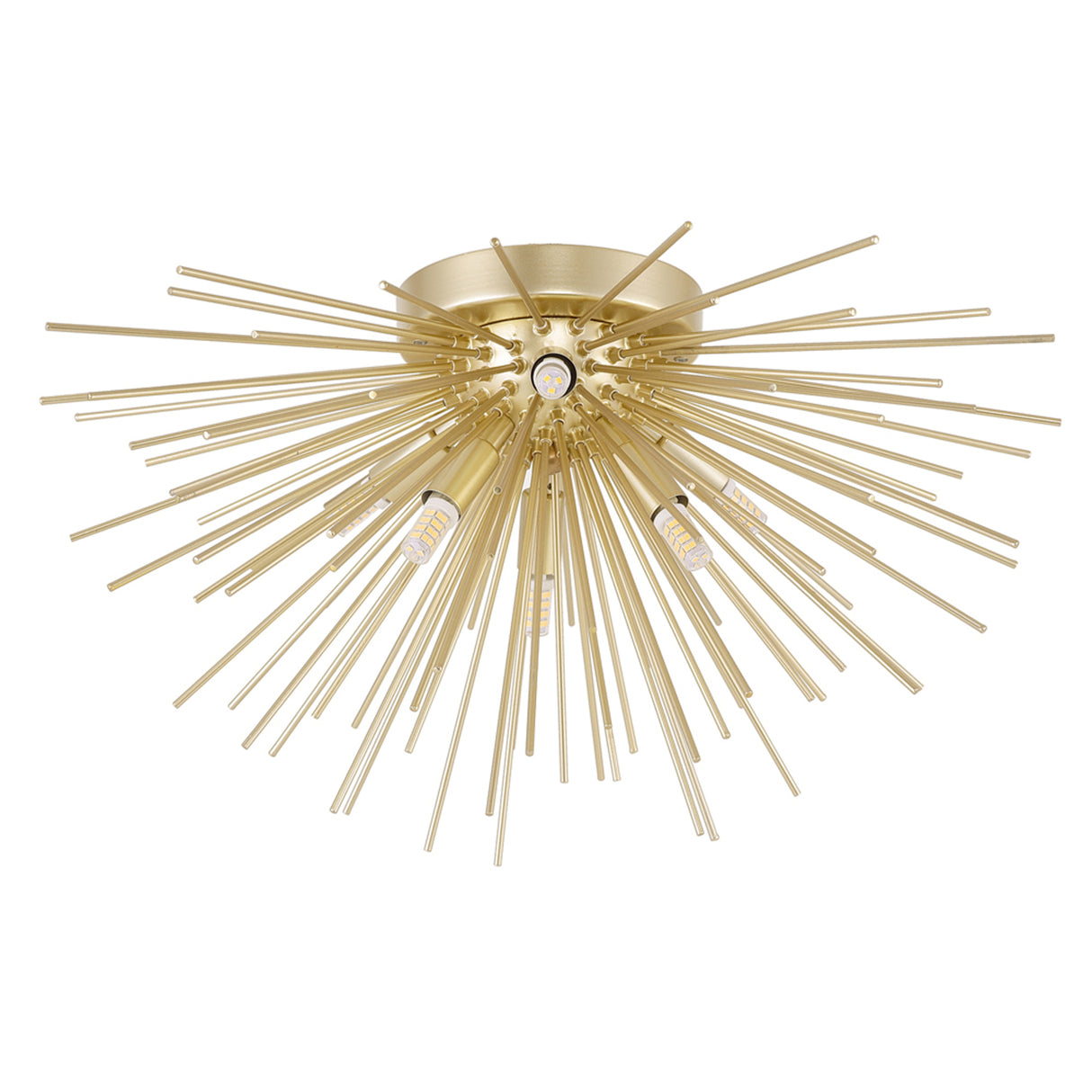 Savannah 6 Light 20in Gold Leaf Flush Mount