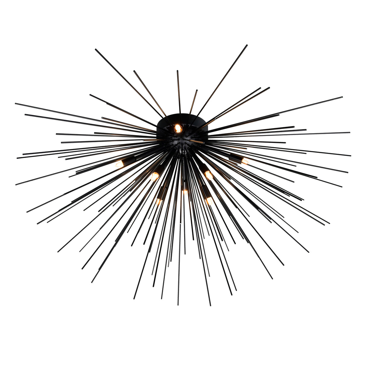 Savannah 8 Light 40in Black Flush Mount