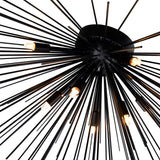Savannah 8 Light 40in Black Flush Mount