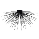 Savannah 8 Light 40in Black Flush Mount