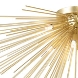 Savannah 8 Light 40in Gold Leaf Flush Mount