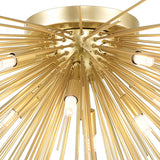 Savannah 8 Light 40in Gold Leaf Flush Mount