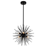 Savannah 6 Light 16in Black Chandelier