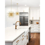 Savannah 6 Light 16in Gold Leaf Chandelier