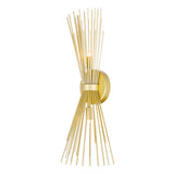 Savannah 2 Light 8in Gold Leaf Wall Sconce
