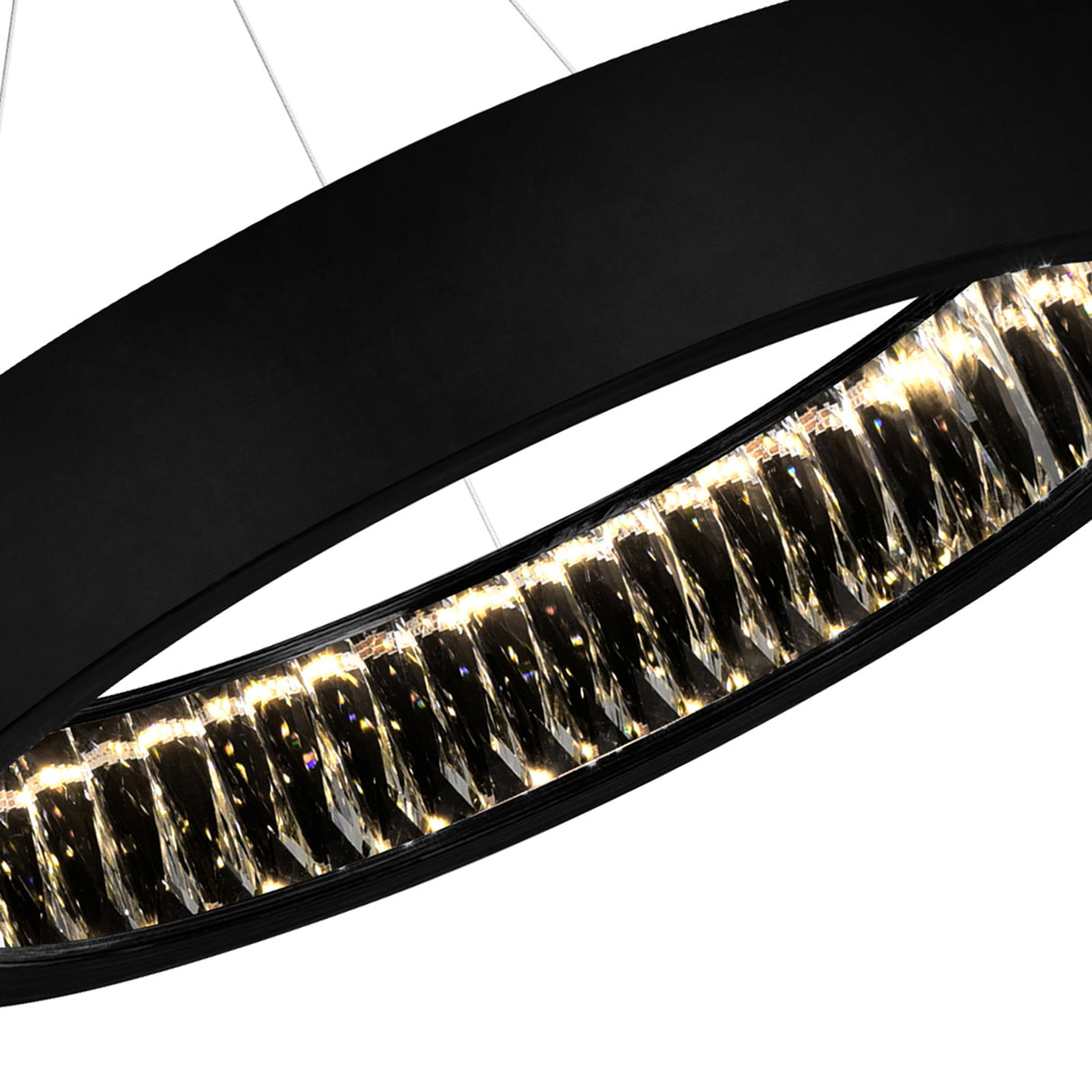 Rosalina Integrated LED 20in Matte Black Chandelier