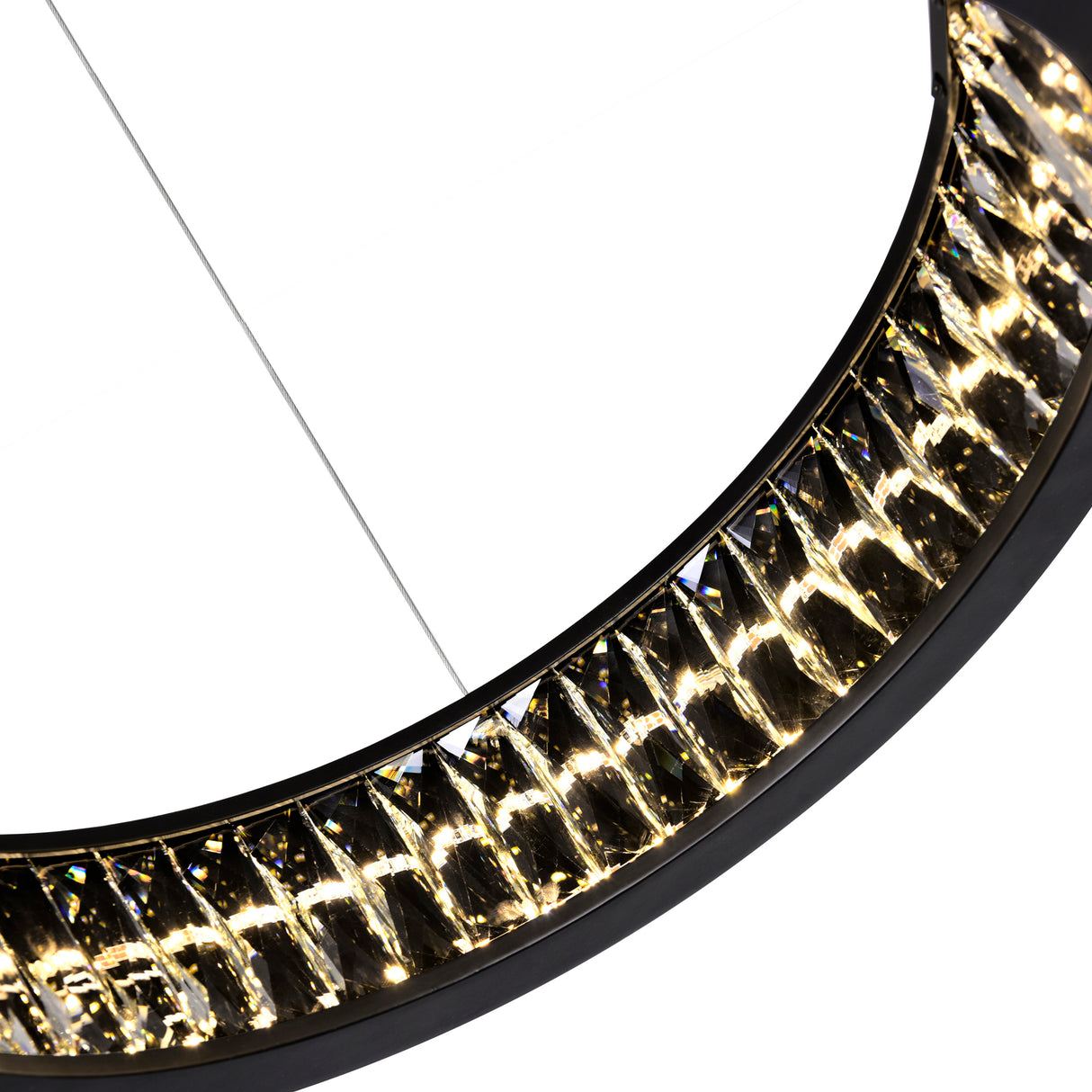 Rosalina Integrated LED 42in Matte Black Chandelier