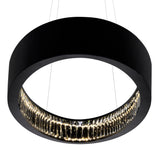 Rosalina Integrated LED 42in Matte Black Chandelier