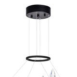 Juliette Integrated LED 16in Black Chandelier