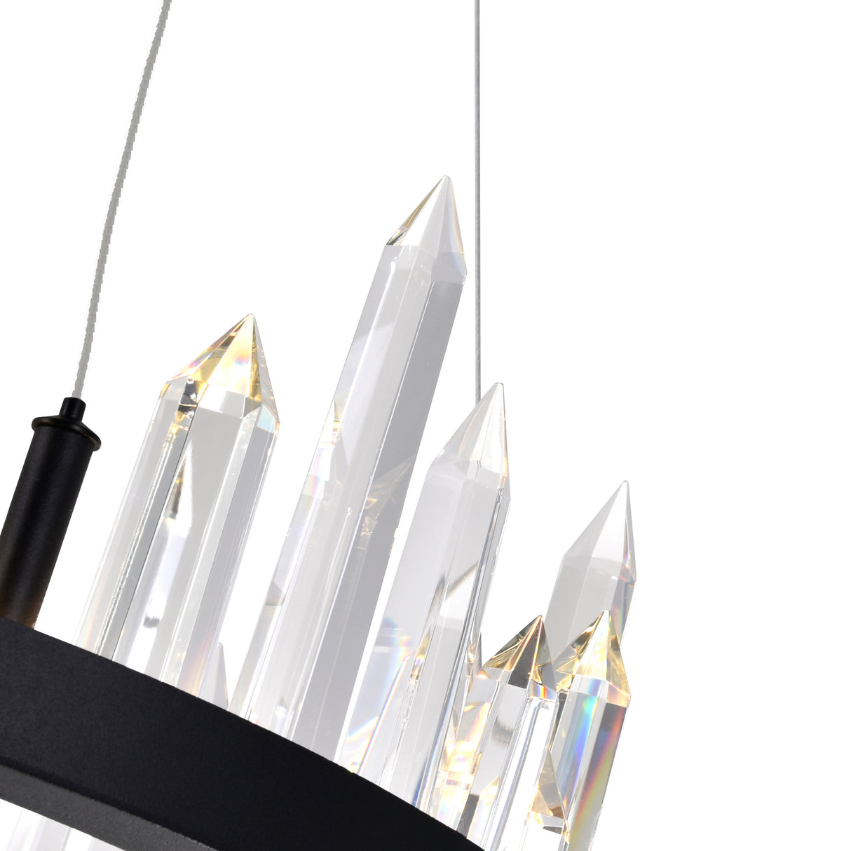 Juliette Integrated LED 16in Black Chandelier