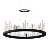 Juliette Integrated LED 24in Black Chandelier