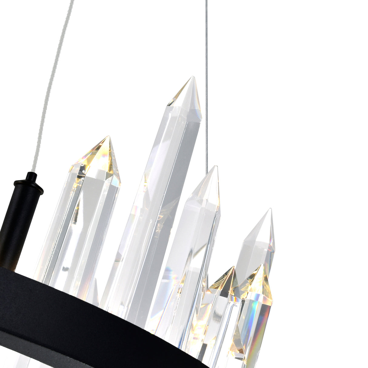 Juliette Integrated LED 24in Black Chandelier