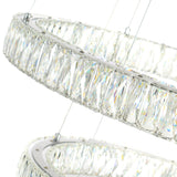 Madeline Integrated LED 5 Ring Chrome Chandelier