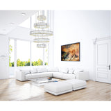 Madeline Integrated LED 5 Ring Chrome Chandelier