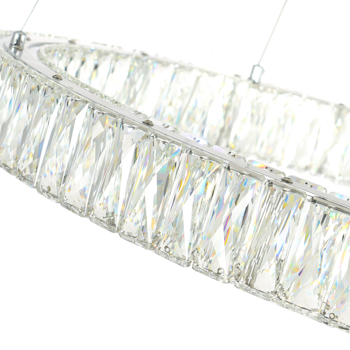 Madeline Integrated LED 3 Ring 32in Chrome Chandelier