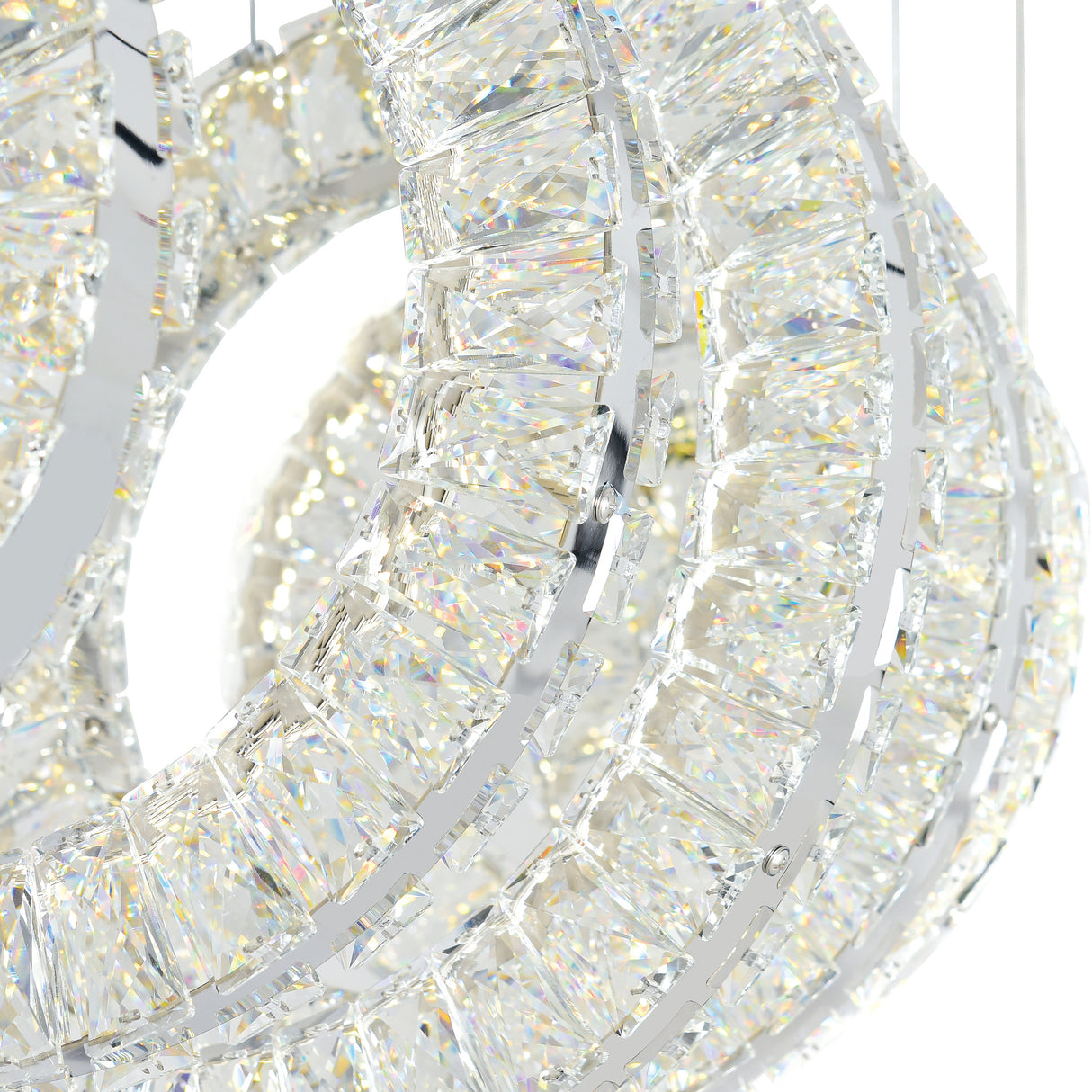 Celina Integrated LED 26in 5 Ring Chrome Chandelier