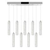 Celina Integrated LED 32in 9 Pendant Chrome Chandelier